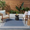 image:imageNourison Home Horizon IndoorOutdoor Black 3 x 5 Area Rug  Easy Clean Non Shedding Bed Room Living Room Dining Room Kitchen 3 x 5Denim