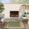 image:imageNourison Home Horizon IndoorOutdoor Black 3 x 5 Area Rug  Easy Clean Non Shedding Bed Room Living Room Dining Room Kitchen 3 x 5Green