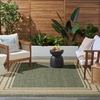 image:imageNourison Home Horizon IndoorOutdoor Black 3 x 5 Area Rug  Easy Clean Non Shedding Bed Room Living Room Dining Room Kitchen 3 x 5Green
