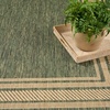 image:imageNourison Home Horizon IndoorOutdoor Black 3 x 5 Area Rug  Easy Clean Non Shedding Bed Room Living Room Dining Room Kitchen 3 x 5Green