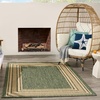 image:imageNourison Home Horizon IndoorOutdoor Black 3 x 5 Area Rug  Easy Clean Non Shedding Bed Room Living Room Dining Room Kitchen 3 x 5Green