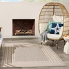 image:imageNourison Home Horizon IndoorOutdoor Black 3 x 5 Area Rug  Easy Clean Non Shedding Bed Room Living Room Dining Room Kitchen 3 x 5Grey