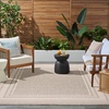 image:imageNourison Home Horizon IndoorOutdoor Black 3 x 5 Area Rug  Easy Clean Non Shedding Bed Room Living Room Dining Room Kitchen 3 x 5Grey