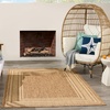 image:imageNourison Home Horizon IndoorOutdoor Black 3 x 5 Area Rug  Easy Clean Non Shedding Bed Room Living Room Dining Room Kitchen 3 x 5Natural