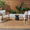 image:imageNourison Home Horizon IndoorOutdoor Black 3 x 5 Area Rug  Easy Clean Non Shedding Bed Room Living Room Dining Room Kitchen 3 x 5Natural