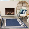 image:imageNourison Home Horizon IndoorOutdoor Black 3 x 5 Area Rug  Easy Clean Non Shedding Bed Room Living Room Dining Room Kitchen 3 x 5Navy