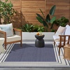 image:imageNourison Home Horizon IndoorOutdoor Black 3 x 5 Area Rug  Easy Clean Non Shedding Bed Room Living Room Dining Room Kitchen 3 x 5Navy