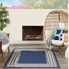 image:imageNourison Home Horizon IndoorOutdoor Black 3 x 5 Area Rug  Easy Clean Non Shedding Bed Room Living Room Dining Room Kitchen 3 x 5Navy