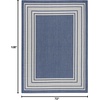 image:imageNourison Home Horizon IndoorOutdoor Black 3 x 5 Area Rug  Easy Clean Non Shedding Bed Room Living Room Dining Room Kitchen 3 x 5Navy