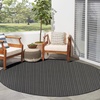 image:imageNourison Home Horizon IndoorOutdoor Green 5 x Round Area Rug  Easy Clean Non Shedding Bed Room Living Room Dining Room Kitchen 5 x RoundBlack