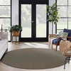 image:imageNourison Home Horizon IndoorOutdoor Green 5 x Round Area Rug  Easy Clean Non Shedding Bed Room Living Room Dining Room Kitchen 5 x RoundCharcoal