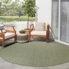 image:imageNourison Home Horizon IndoorOutdoor Green 5 x Round Area Rug  Easy Clean Non Shedding Bed Room Living Room Dining Room Kitchen 5 x RoundGreen