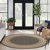 image:imageNourison Home Horizon IndoorOutdoor Green 8 x Round Area Rug  Easy Clean Non Shedding Bed Room Living Room Dining Room Kitchen 8 x RoundCharcoal