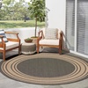 image:imageNourison Home Horizon IndoorOutdoor Green 8 x Round Area Rug  Easy Clean Non Shedding Bed Room Living Room Dining Room Kitchen 8 x RoundCharcoal
