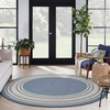 image:imageNourison Home Horizon IndoorOutdoor Green 8 x Round Area Rug  Easy Clean Non Shedding Bed Room Living Room Dining Room Kitchen 8 x RoundDenim