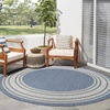 image:imageNourison Home Horizon IndoorOutdoor Green 8 x Round Area Rug  Easy Clean Non Shedding Bed Room Living Room Dining Room Kitchen 8 x RoundDenim