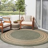image:imageNourison Home Horizon IndoorOutdoor Green 8 x Round Area Rug  Easy Clean Non Shedding Bed Room Living Room Dining Room Kitchen 8 x RoundGreen
