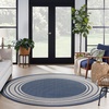 image:imageNourison Home Horizon IndoorOutdoor Green 8 x Round Area Rug  Easy Clean Non Shedding Bed Room Living Room Dining Room Kitchen 8 x RoundNavy