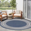 image:imageNourison Home Horizon IndoorOutdoor Green 8 x Round Area Rug  Easy Clean Non Shedding Bed Room Living Room Dining Room Kitchen 8 x RoundNavy