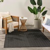 image:imageNourison Home Horizon IndoorOutdoor Grey 5 x 7 Area Rug  Easy Clean Non Shedding Bed Room Living Room Dining Room Kitchen 5 x 7Black