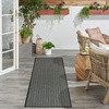 image:imageNourison Home Horizon IndoorOutdoor Grey 5 x 7 Area Rug  Easy Clean Non Shedding Bed Room Living Room Dining Room Kitchen 5 x 7Black