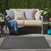 image:imageNourison Home Horizon IndoorOutdoor Grey 5 x 7 Area Rug  Easy Clean Non Shedding Bed Room Living Room Dining Room Kitchen 5 x 7Black