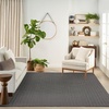 image:imageNourison Home Horizon IndoorOutdoor Grey 5 x 7 Area Rug  Easy Clean Non Shedding Bed Room Living Room Dining Room Kitchen 5 x 7Black