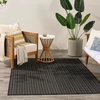 image:imageNourison Home Horizon IndoorOutdoor Grey 5 x 7 Area Rug  Easy Clean Non Shedding Bed Room Living Room Dining Room Kitchen 5 x 7Black