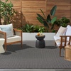 image:imageNourison Home Horizon IndoorOutdoor Grey 5 x 7 Area Rug  Easy Clean Non Shedding Bed Room Living Room Dining Room Kitchen 5 x 7Black