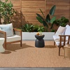 image:imageNourison Home Horizon IndoorOutdoor Grey 5 x 7 Area Rug  Easy Clean Non Shedding Bed Room Living Room Dining Room Kitchen 5 x 7Natural