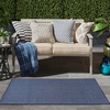 image:imageNourison Home Horizon IndoorOutdoor Grey 5 x 7 Area Rug  Easy Clean Non Shedding Bed Room Living Room Dining Room Kitchen 5 x 7Navy