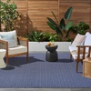 image:imageNourison Home Horizon IndoorOutdoor Grey 5 x 7 Area Rug  Easy Clean Non Shedding Bed Room Living Room Dining Room Kitchen 5 x 7Navy
