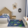 image:imageNourison Home Imagination Ivory Multicolor 5 x 7 Area Rug  Easy Clean Non Shedding Bed Room Living Room Dining Room Kitchen 5 x 7Navy Multicolor