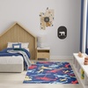 image:imageNourison Home Imagination Ivory Multicolor 5 x 7 Area Rug  Easy Clean Non Shedding Bed Room Living Room Dining Room Kitchen 5 x 7Navy Multicolor