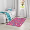 image:imageNourison Home Imagination Ivory Multicolor 5 x 7 Area Rug  Easy Clean Non Shedding Bed Room Living Room Dining Room Kitchen 5 x 7Pink Multicolor