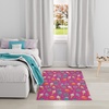 image:imageNourison Home Imagination Ivory Multicolor 5 x 7 Area Rug  Easy Clean Non Shedding Bed Room Living Room Dining Room Kitchen 5 x 7Pink Multicolor