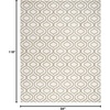 image:imageNourison Home Jubilant Grey 53 x 73 Area Rug  Easy Clean Non Shedding Bed Room Living Room Dining Room Kitchen 5 x 7Ivory Green