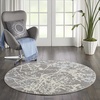image:imageNourison Home Jubilant Grey 53 x Round Area Rug  Easy Clean Non Shedding Bed Room Living Room Dining Room Kitchen 5 x RoundGrey