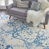 image:imageNourison Home Jubilant Grey 53 x Round Area Rug  Easy Clean Non Shedding Bed Room Living Room Dining Room Kitchen 5 x RoundIvory Blue