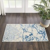 image:imageNourison Home Jubilant Grey 53 x Round Area Rug  Easy Clean Non Shedding Bed Room Living Room Dining Room Kitchen 5 x RoundIvory Blue