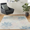 image:imageNourison Home Jubilant Ivory Multicolor 53 x Round Area Rug  Easy Clean Non Shedding Bed Room Living Room Dining Room Kitchen 5 x RoundIvoryMulticolor