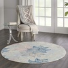 image:imageNourison Home Jubilant Ivory Multicolor 53 x Round Area Rug  Easy Clean Non Shedding Bed Room Living Room Dining Room Kitchen 5 x RoundIvoryMulticolor