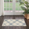 image:imageNourison Home Jubilant Ivory Navy 2 x 4 Area Rug  Easy Clean Non Shedding Bed Room Living Room Dining Room Kitchen 2 x 4Ivory Navy