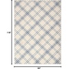 image:imageNourison Home Jubilant Ivory Navy 2 x 4 Area Rug  Easy Clean Non Shedding Bed Room Living Room Dining Room Kitchen 2 x 4Ivory Navy