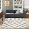 image:imageNourison Home Jubilant Ivory Navy 2 x 4 Area Rug  Easy Clean Non Shedding Bed Room Living Room Dining Room Kitchen 2 x 4Ivory Navy