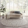 image:imageNourison Home Jubilant Ivory Pink 6 x 9 Area Rug  Easy Clean Non Shedding Bed Room Living Room Dining Room Kitchen 6 x 9Grey