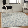 image:imageNourison Home Jubilant Ivory Pink 6 x 9 Area Rug  Easy Clean Non Shedding Bed Room Living Room Dining Room Kitchen 6 x 9Ivory Blue