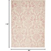 image:imageNourison Home Jubilant Ivory Pink 6 x 9 Area Rug  Easy Clean Non Shedding Bed Room Living Room Dining Room Kitchen 6 x 9Ivory Blue