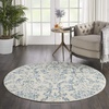 image:imageNourison Home Jubilant Ivory Pink 6 x 9 Area Rug  Easy Clean Non Shedding Bed Room Living Room Dining Room Kitchen 6 x 9Ivory Blue