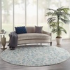 image:imageNourison Home Jubilant Ivory Pink 6 x 9 Area Rug  Easy Clean Non Shedding Bed Room Living Room Dining Room Kitchen 6 x 9Ivory Blue